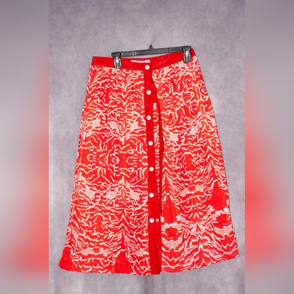 Marissa Wilson New York Mimi Shiny A Line Pleated Skirt 12 - Picture 1 of 9